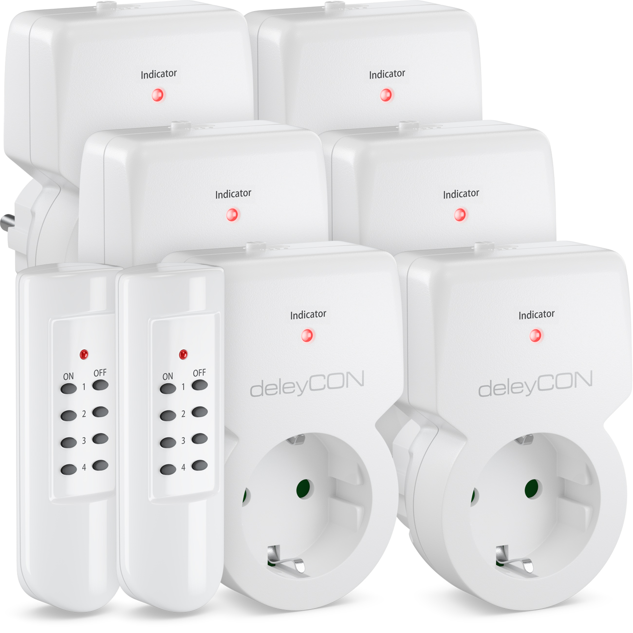 1 funksteckdose mit 2 fernbedienungen