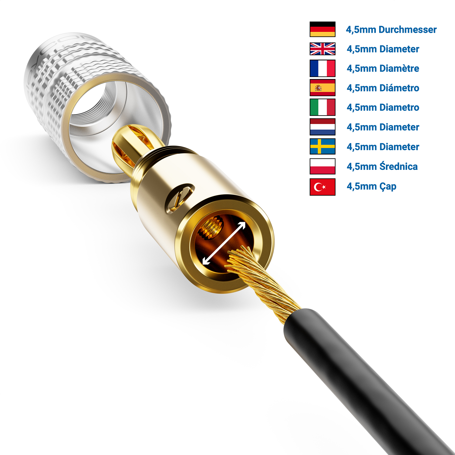 bananenstecker lautsprecherkabel