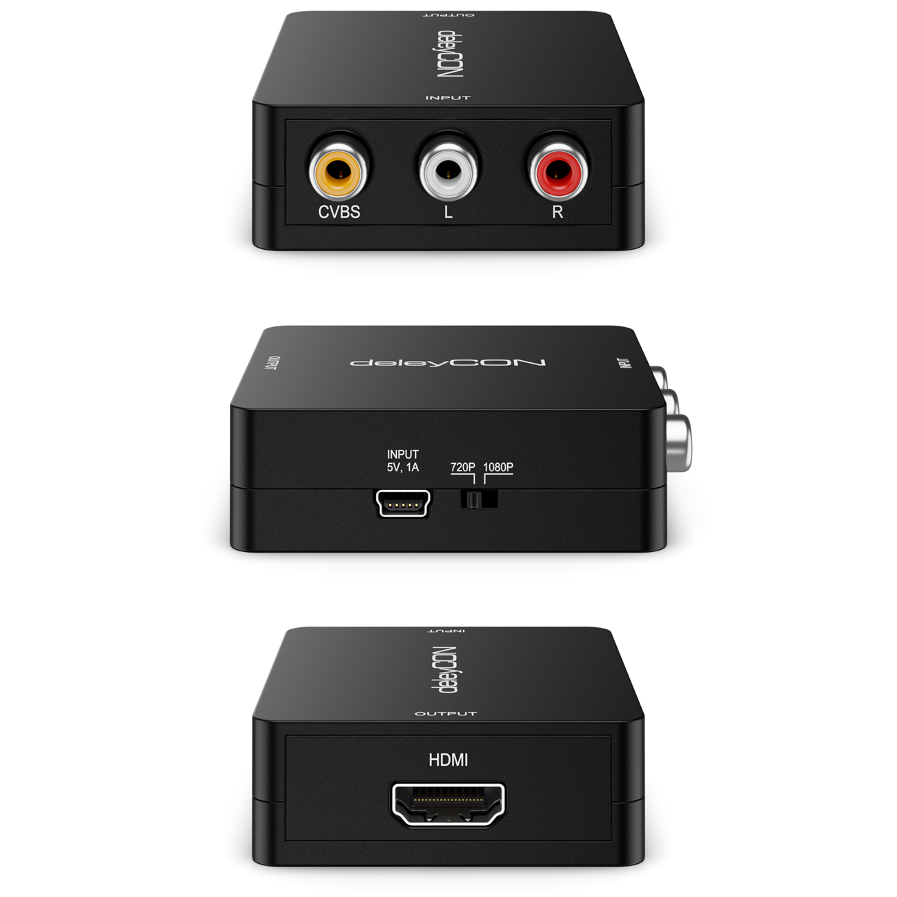 deleyCON AV Cinch zu HDMI Konverter AV Cinch zu HDMI Adapter Signal Konvertierer eBay