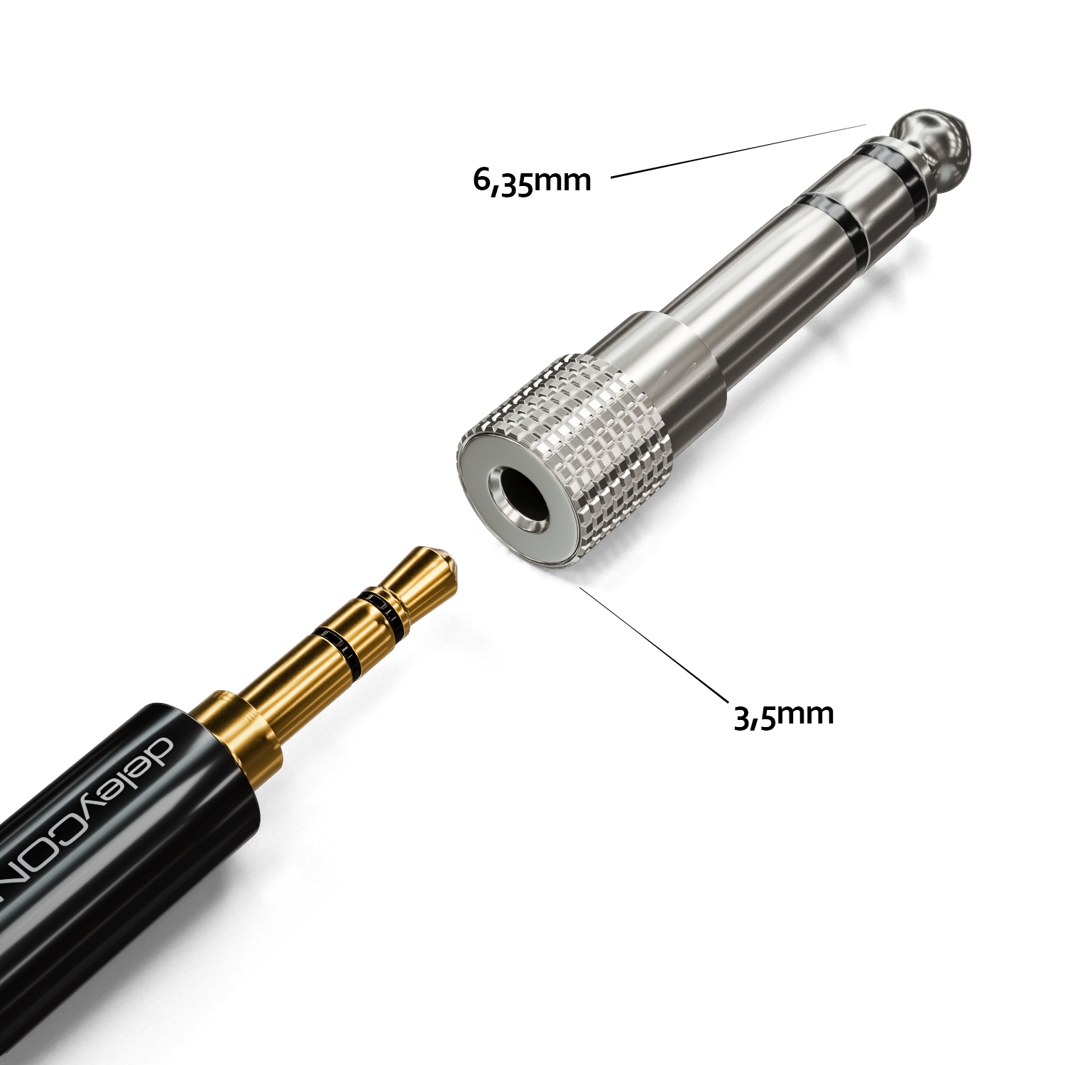 Adapter 3 5mm Klinke Auf 6 3mm Klinke 2x Klinke Adapter 3,5mm auf 6,3mm HiFi Audio Klinken Kabel Stecker