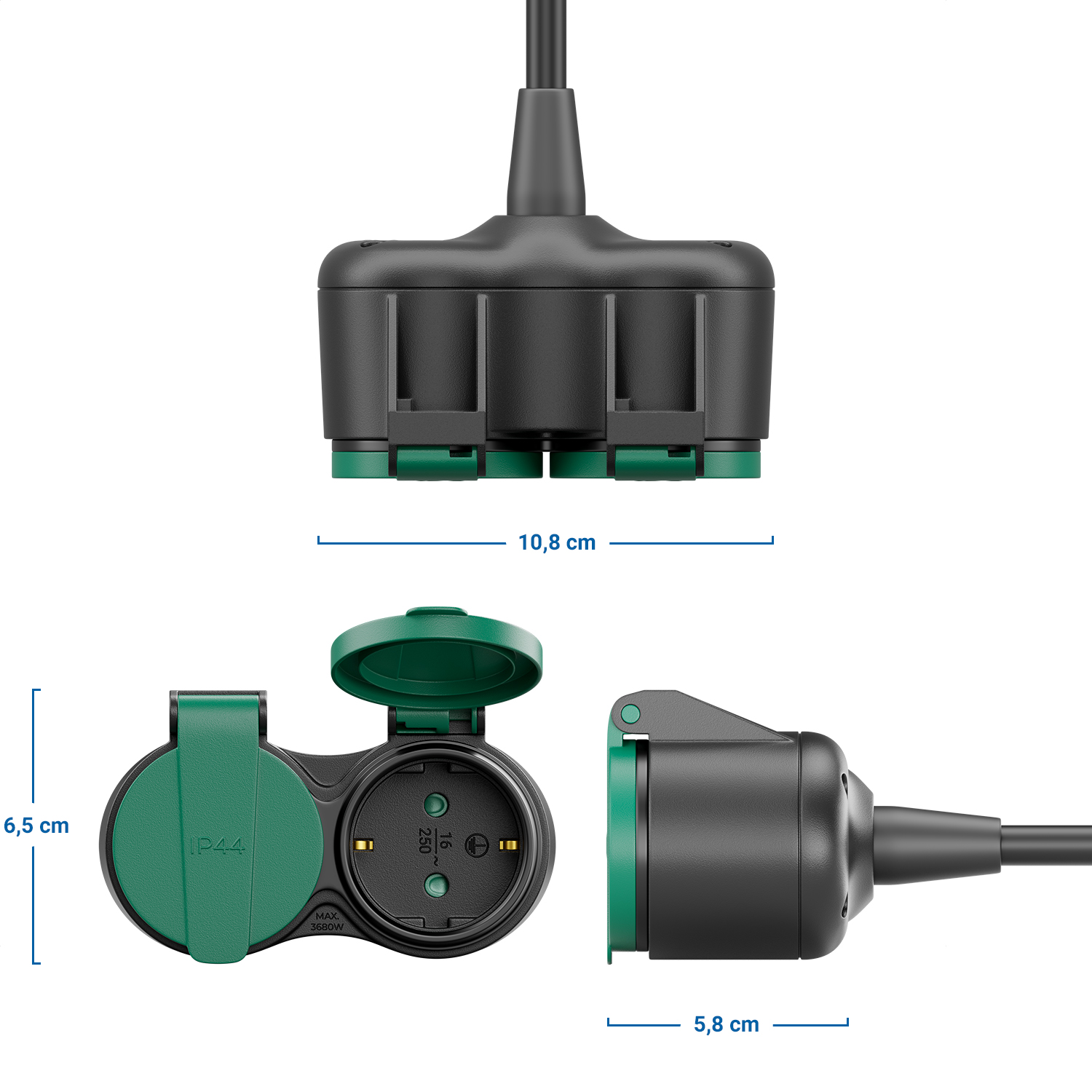 Verlängerungungskabel Mit Kupplung Und Flachstecker