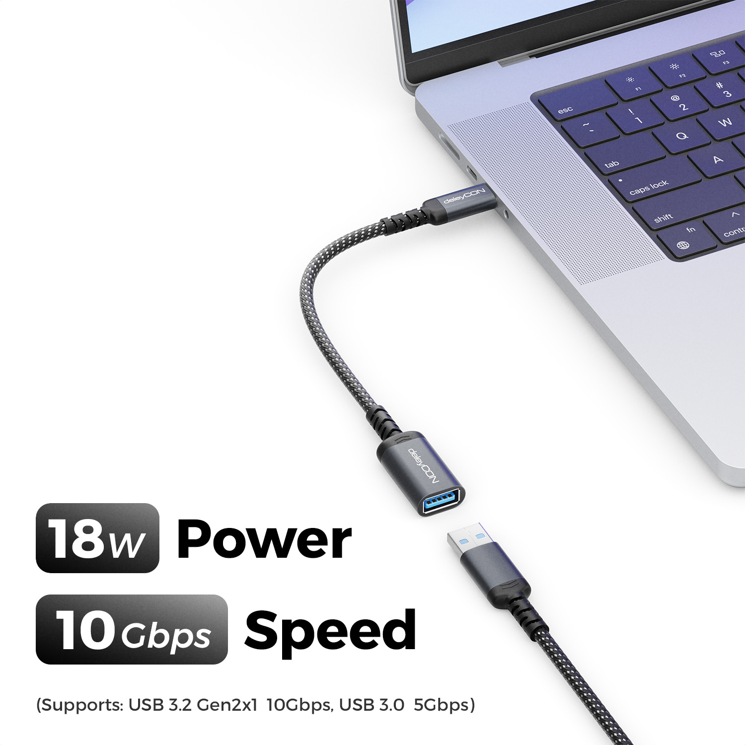 DeleyCON USB-C Kupplung – USB 4.0, 40 Gbit/s, 240W (48V/5A), 8K@60Hz, Aluminium, Buchse Auf Buchse, Zum Verlängern Von USB-C-Kabeln, Für Smartphone, Laptop, PS5 USB C Kupplung