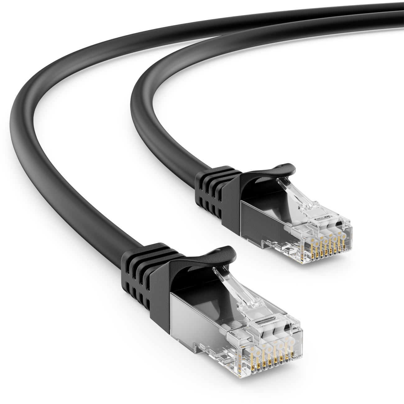 10m CAT 7 Patchkabel Netzwerkkabel RJ45 LAN DSL Netzwerk Ethernet Kabel Schwarz | eBay