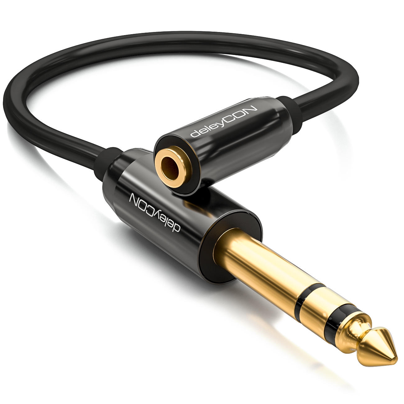 deleyCON Audio Klinken Adapter Kabel 6,3mm Klinke Stecker zu 3,5mm Klinke Buchse eBay